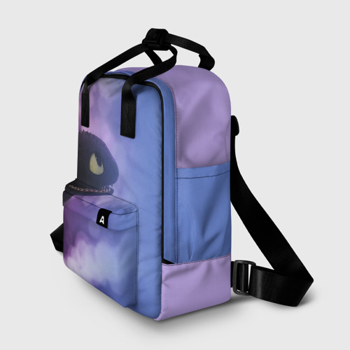 Женский рюкзак 3D с принтом КАК ПРИРУЧИТЬ ДРАКОНА, фото на моделе #1