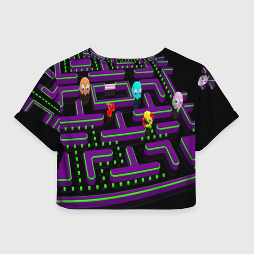 Женская футболка Crop-top 3D Pac-MAN 3D - фото 2