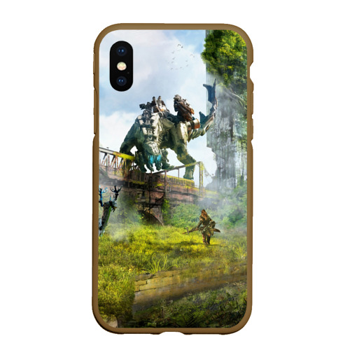 Чехол для iPhone XS Max матовый Horizon Zero Dawn 2020, цвет коричневый