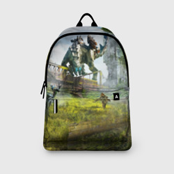 Рюкзак с принтом Horizon Zero Dawn 2020 для любого человека, вид спереди №3. Цвет основы: белый