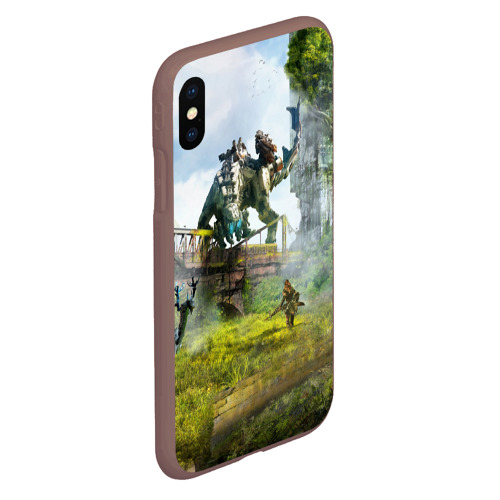 Чехол для iPhone XS Max матовый Horizon Zero Dawn 2020, цвет коричневый - фото 3