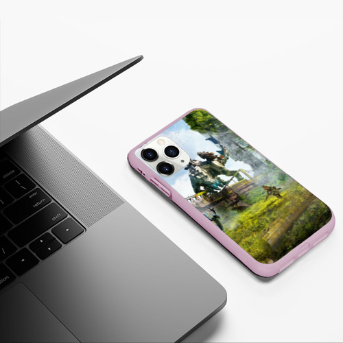 Чехол для iPhone 11 Pro матовый Horizon Zero Dawn 2020, цвет розовый - фото 5