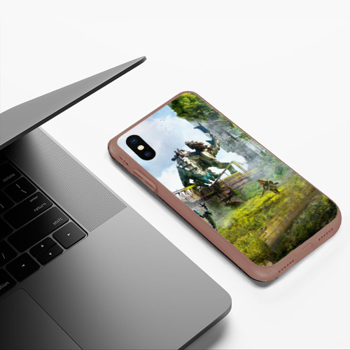 Чехол для iPhone XS Max матовый Horizon Zero Dawn 2020, цвет коричневый - фото 5