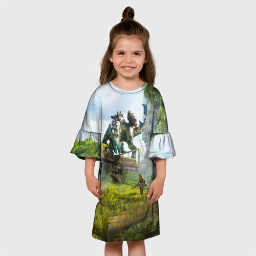 Детское платье 3D Horizon Zero Dawn 2020, цвет 3D печать - фото 4