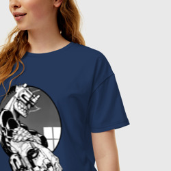 Женская футболка хлопок Oversize Дзюдзо - фото 2