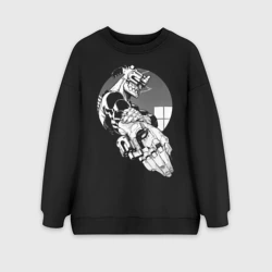 Женский свитшот oversize без начеса хлопок Дзюдзо