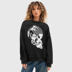 Женский свитшот oversize без начеса хлопок Дзюдзо - фото 2