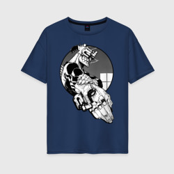 Женская футболка хлопок Oversize Дзюдзо