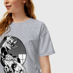 Женская футболка хлопок Oversize Дзюдзо - фото 2