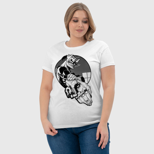 Женская футболка хлопок Дзюдзо, цвет белый - фото 6