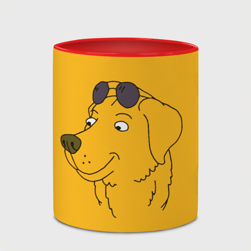 Кружка с полной запечаткой Mr. Peanutbutter, цвет белый + красный - фото 4