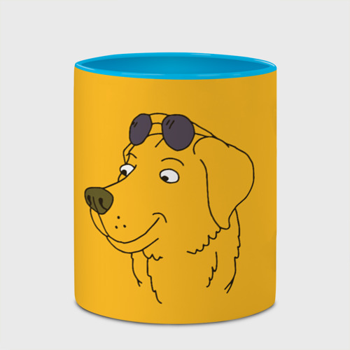 Кружка с полной запечаткой Mr. Peanutbutter, цвет белый + небесно-голубой - фото 4