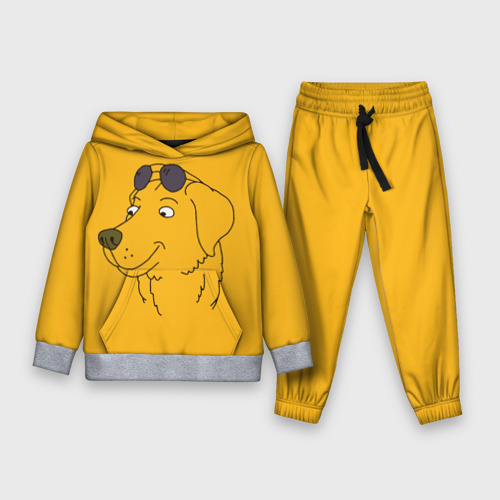 Детский костюм с толстовкой 3D Mr. Peanutbutter, цвет меланж