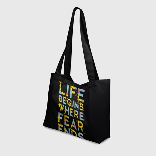 Пляжная сумка 3D Life Begins Where Fear Ends - фото 3