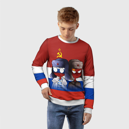 Детский свитшот 3D СССР - Россия, цвет 3D печать - фото 3