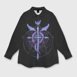 Женская рубашка oversize 3D Стальной алхимик Fullmetal Alchemist