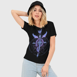 Женская футболка 3D Slim Стальной алхимик Fullmetal Alchemist - фото 2