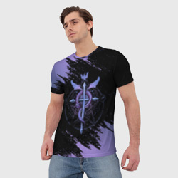 Мужская футболка 3D Стальной алхимик Fullmetal Alchemist - фото 2