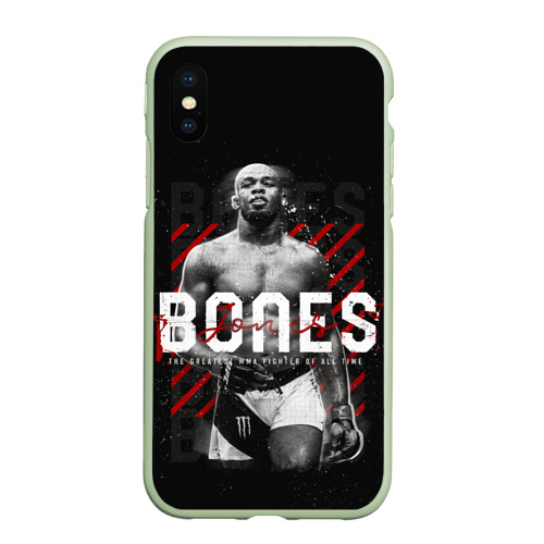 Чехол для iPhone XS Max матовый Bones Jones, цвет салатовый