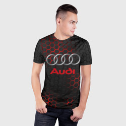 Мужская футболка 3D Slim Audi Ауди - фото 2