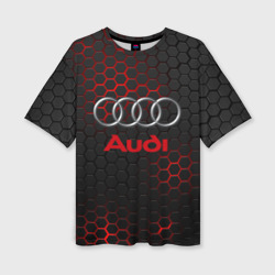 Женская футболка oversize 3D Audi Ауди