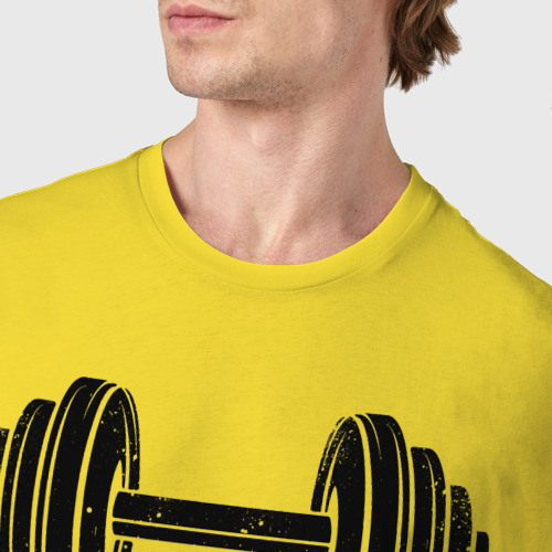 Мужская футболка хлопок Железо никогда не лжет, цвет желтый - фото 6