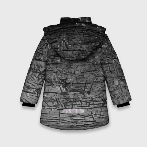 Зимняя куртка для девочек 3D Веселый байкер, цвет светло-серый - фото 2