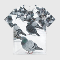 Мужская футболка 3D Голуби
