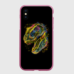 Чехол для iPhone XS Max матовый Тираннозавр Рекс