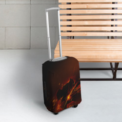 Чехол для чемодана 3D Kimetsu no Yaiba огненный ливень - фото 2