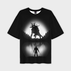 Бой Ведьмака в лесу – Мужская футболка oversize 3D с принтом купить со скидкой в -50%
