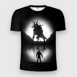 Бой Ведьмака в лесу – Мужская футболка 3D Slim с принтом купить со скидкой в -9%