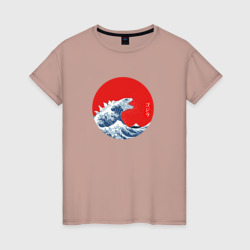 Женская футболка хлопок Godzilla Годзилла