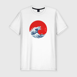Мужская футболка хлопок Slim Godzilla Годзилла