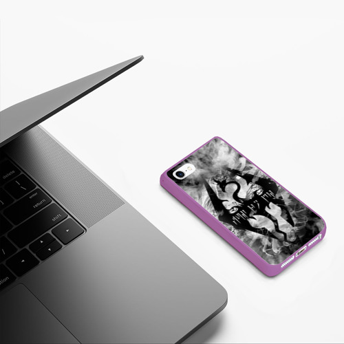 Чехол для iPhone 5/5S матовый The Elder Scrolls TES 5, цвет фиолетовый - фото 5