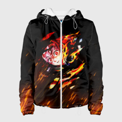 Женская куртка 3D Burning Kamado