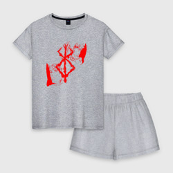 Женская пижама с шортиками хлопок Berserk силуэт