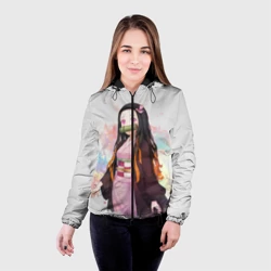 Женская куртка 3D Незуко Камадо Клинок рассекающий демонов - фото 2