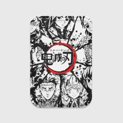Картхолдер Magsafe магнитный Kimetsu no Yaiba чернобелый аниме коллаж