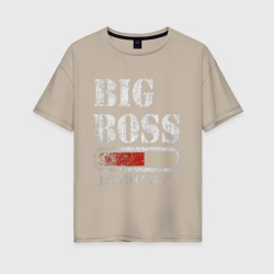 Женская футболка хлопок Oversize Big Boss