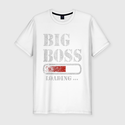 Мужская футболка приталенная из хлопка с принтом Big Boss, вид спереди №1