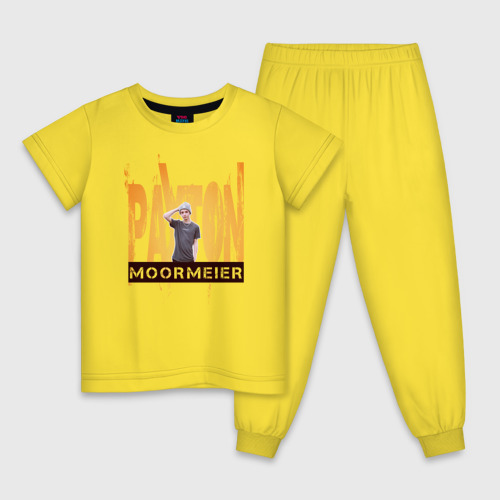 Детская пижама хлопок Payton Moormeier, цвет желтый