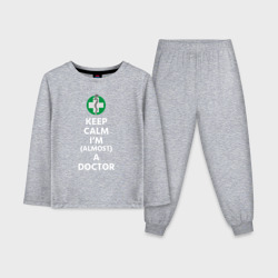 Детская пижама с лонгсливом хлопок Keep kalm I’m a Doctor