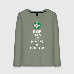 Женский лонгслив хлопок Keep kalm I’m a Doctor