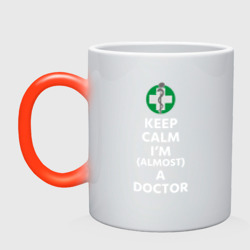 Кружка хамелеон Keep kalm I’m a Doctor