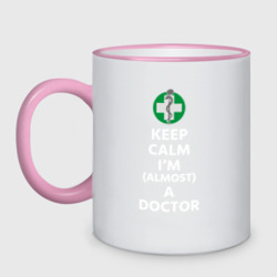 Кружка двухцветная Keep kalm I’m a Doctor