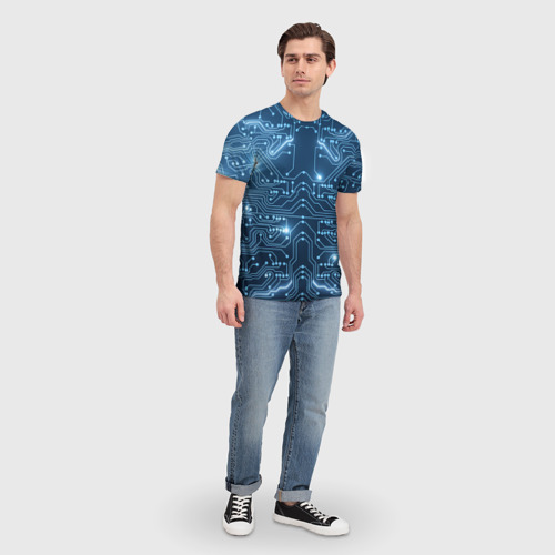 Мужская футболка 3D Системная плата, цвет 3D печать - фото 5