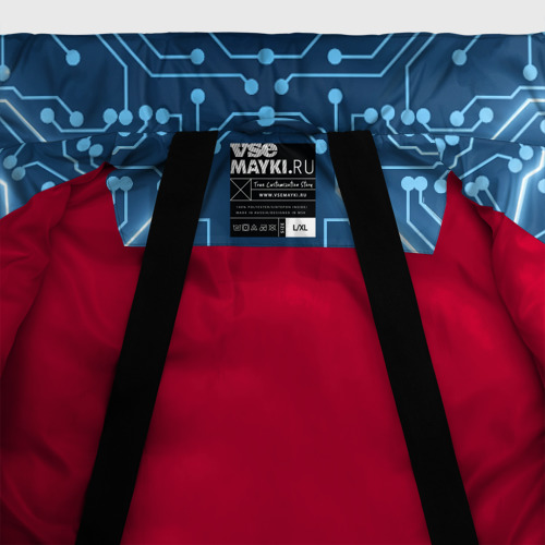 Мужская зимняя куртка 3D Системная плата, цвет красный - фото 7