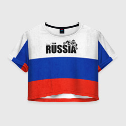 Женская футболка Crop-top 3D Russia