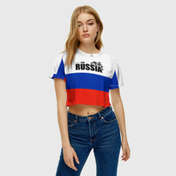 Женская футболка Crop-top 3D Russia - фото 2